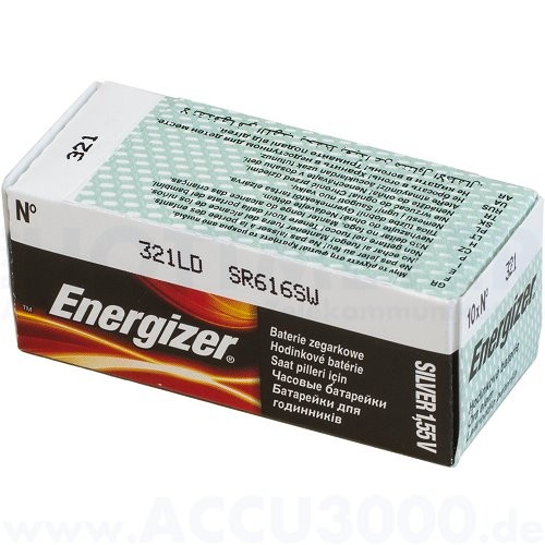 Energizer Silber 321 LD - SR-65 - SR-616SW - 1.55V, 10er Pack