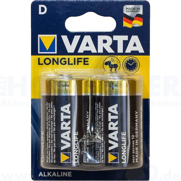 Varta LONGLIFE Mono D - 1.5V - 2er Blister