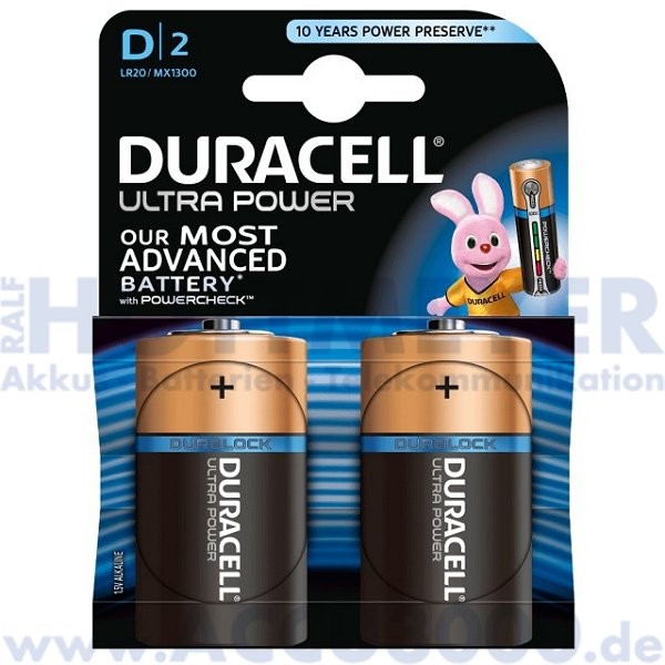 Duracell MN1300 Ultra Power, Mono D - 1.5V, 2er Blister