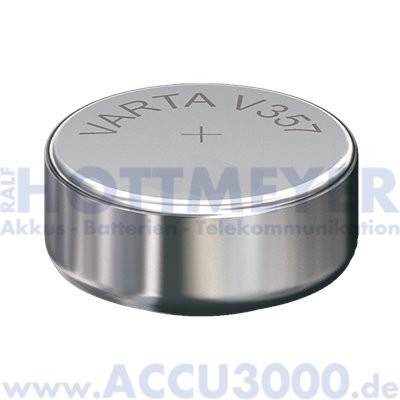 Varta Silber 357 (V357) - SR-44 - SR1154W, 1.55V - Uhrenbatterie, High Drain