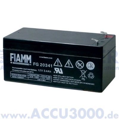 12V, 3.4Ah (C20), Fiamm FG20341