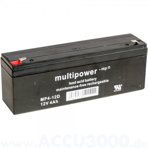 12V, 4.0Ah (C20), Multipower MP4-12D