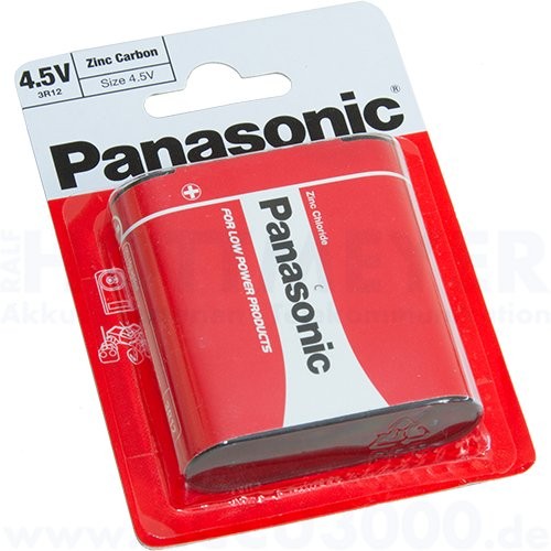 Panasonic Special-Power 3R12R Flachbatterie - 4.5V, 1800mAh, 1er Pack Batterie