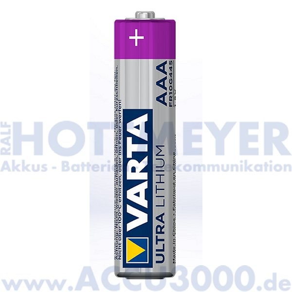 Varta Lithium AAA Micro - 1.5V, 1100mAh - 2er Pack