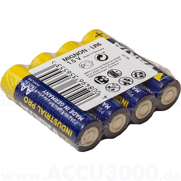 Varta INDUSTRIAL PRO Mignon AA, LR6, Alkaline - 1.5V, 400 Stück