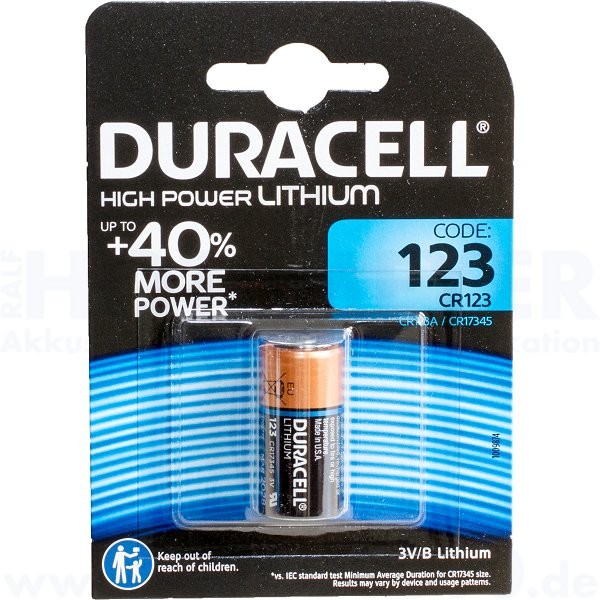 Duracell Lithium Ultra Photo 123 - CR-123 - 3.0V