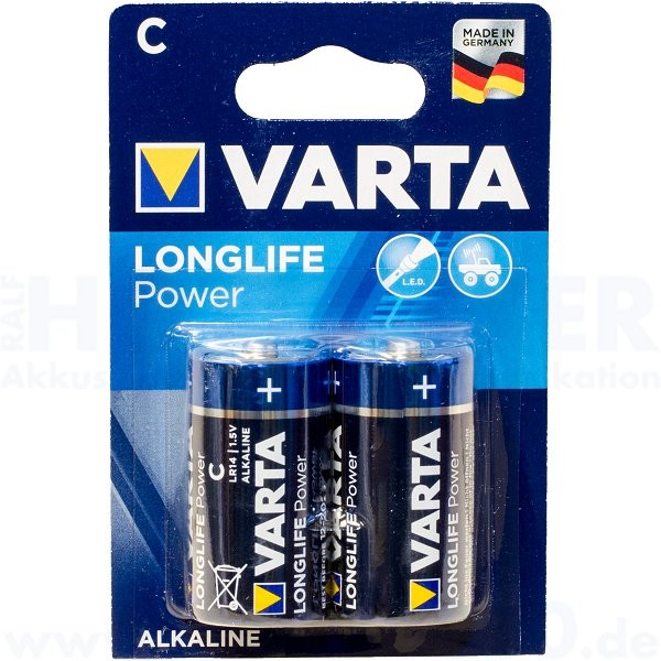 Varta LONGLIFE Power Baby C - 1.5V, 2er Pack