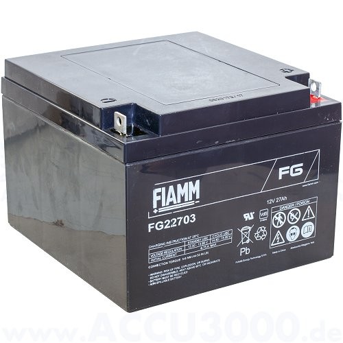 12V, 27.0Ah (C20), Fiamm FG22703