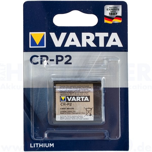 Varta Lithium CR-P2 - 6.0V