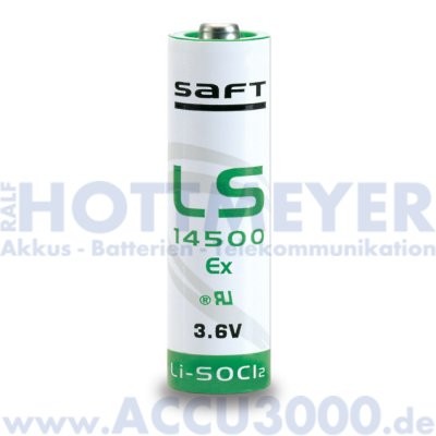 Saft Lithium LS14500Ex, Mignon AA - 3.6V, 2600mAh, 14.5 x 50.5mm