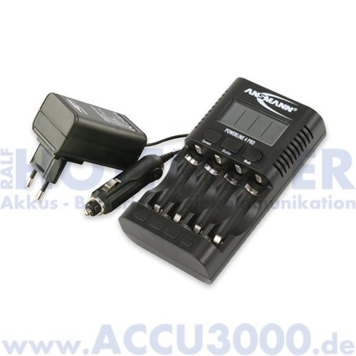 Ansmann Powerline 4.2 Pro - für 1-4 Mignon AA/Micro AAA, inkl. USB Ladebuchse