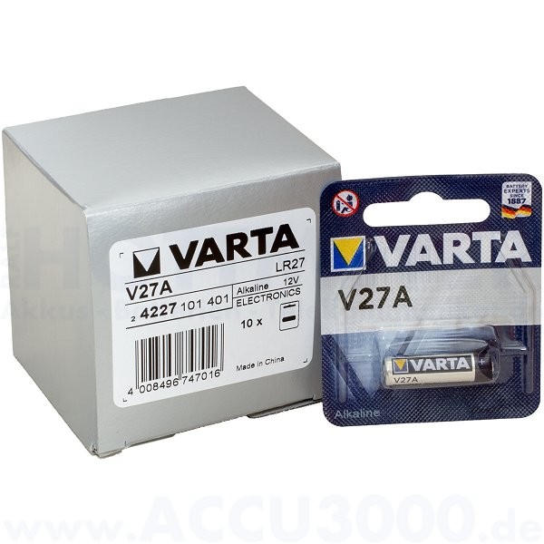 Varta Alkaline V27A, MN27, LR27 - 12V, 20mAh, 10 Stück