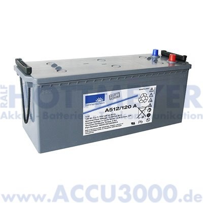 12V, 120.0Ah (C20), Exide Dryfit A512/120A