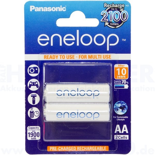 Panasonic BK-3MCCE/2BE eneloop Akku Mignon AA 2St. | Hottmeyer Akkus,  Batterien und Telekommunikation