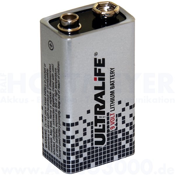 Ultralife U9VL Lithium E-Block - 9.0V, 1200mAh - 1 Stück lose