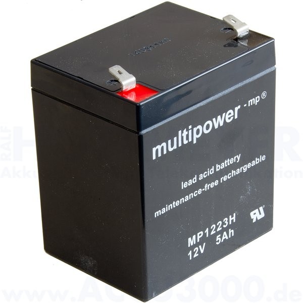 12V, 5.0Ah (C20), Multipower MP1223H, Hochstromfest