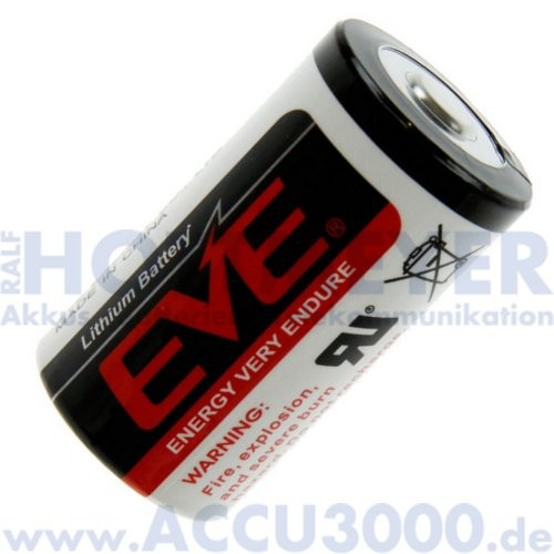 EVE ER-34615, D Mono - 3.6V, 19000mAh, 34 x 61.5mm