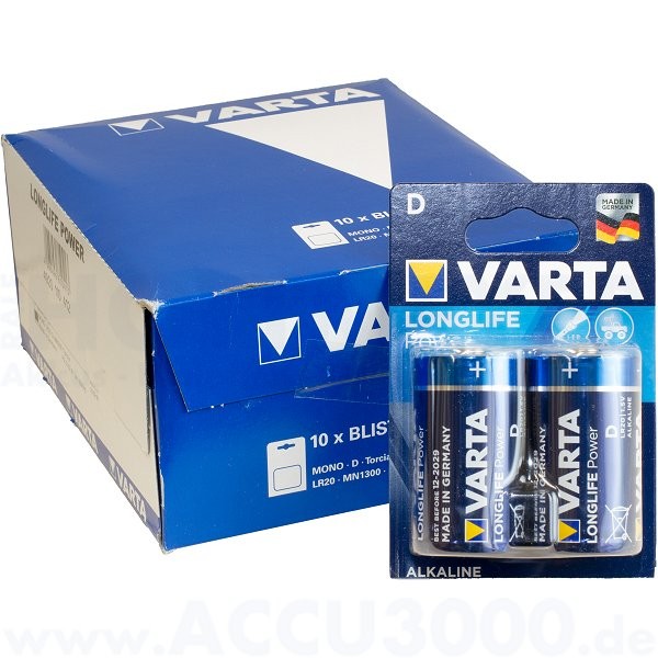 Varta LONGLIFE Power Mono D - 1.5V, 20er Pack