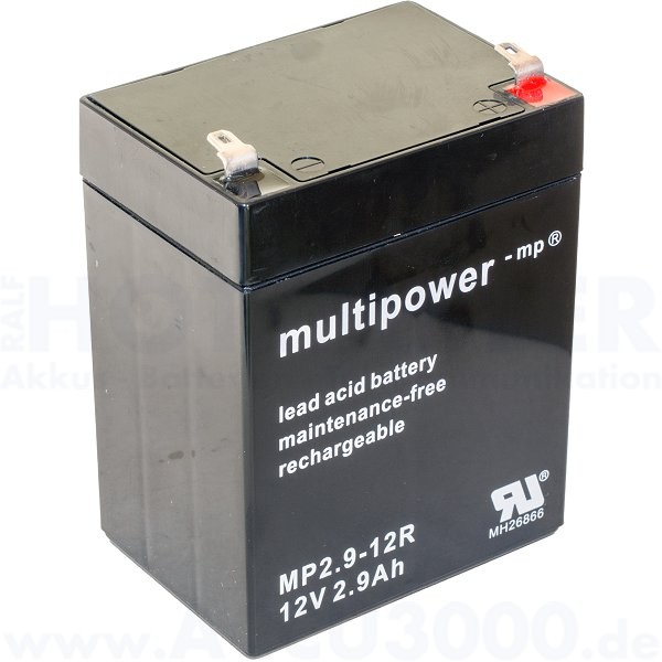 12V, 2.9Ah (C20), Multipower MP2.9-12R