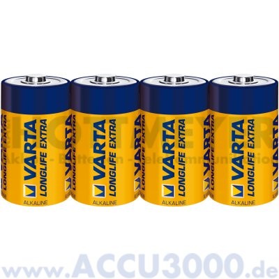 Varta LONGLIFE Mono D - 1.5V - 4er Folie