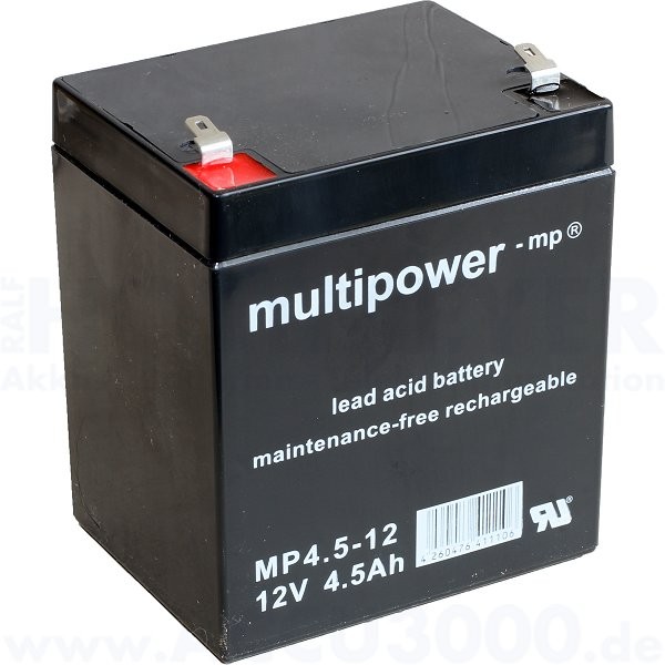 12V, 4.5Ah (C20), Multipower MP4.5-12