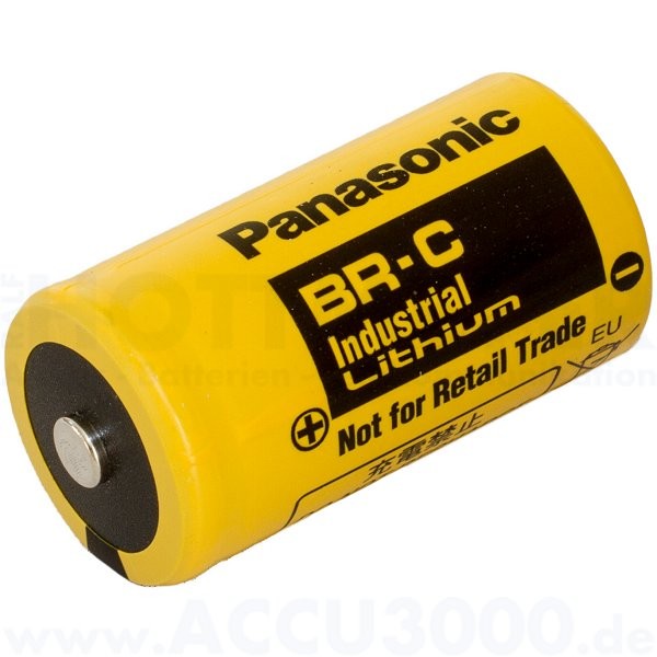 Panasonic Lithium Battery BR-C (Baby C) - 3V, 5000mAh - 26 x 50mm