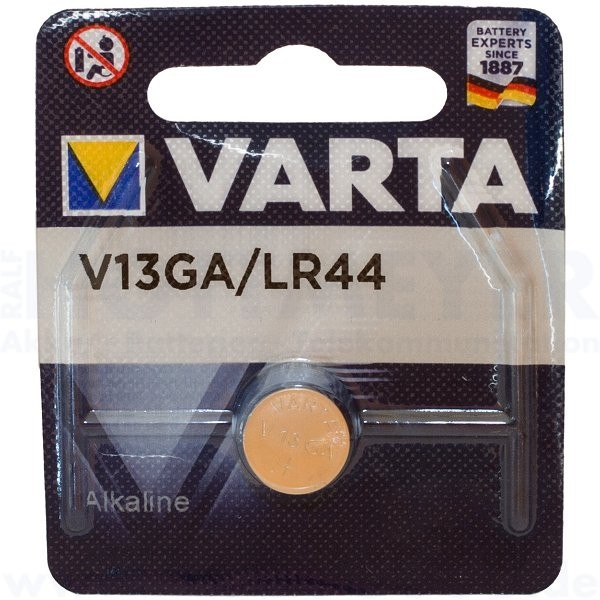 Varta Alkaline V13GA, LR44 - 1.5V, 11.6 x 5.4mm