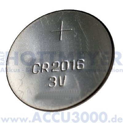 Knopfzelle CR-2016 - 3V, 75mAh - 20 x 1.6mm