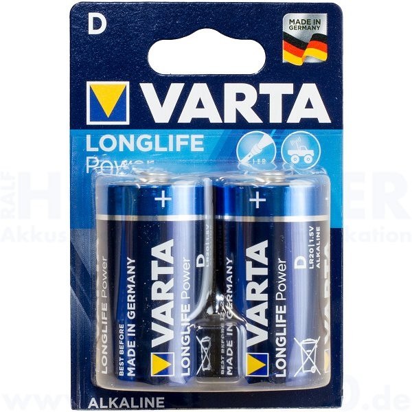 Varta LONGLIFE Power Mono D - 1.5V, 2er Pack