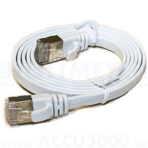 equip CU Patch-Japankabel S/FTP, 1m - Cat.6a 10G Flachkabel weiß