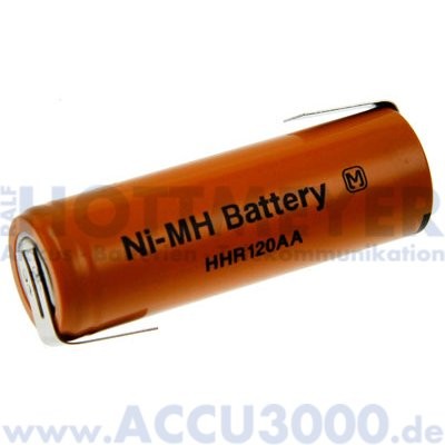 Panasonic BK-120AA, Akku NiMh 4/5AA - 1.2V, 1200mAh, 14 x 42mm - mit Lötfahne