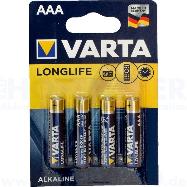 Varta LONGLIFE Micro AAA - 1.5V - 4er Blister