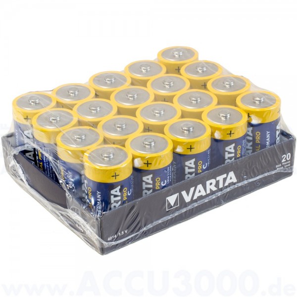 Varta INDUSTRIAL PRO Baby C, LR14, Alkaline - 1.5V, 20 Stück