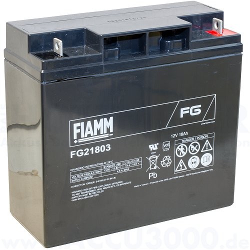 12V, 18.0Ah (C20), Fiamm FG21803