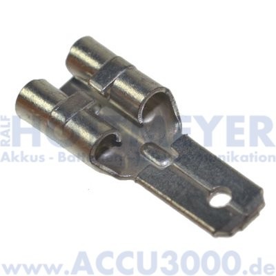 Flachsteckeradapter für Bleiakkus 6.3/4.8 - von Faston 250 (6.3mm) auf Faston 187 (4.8mm)
