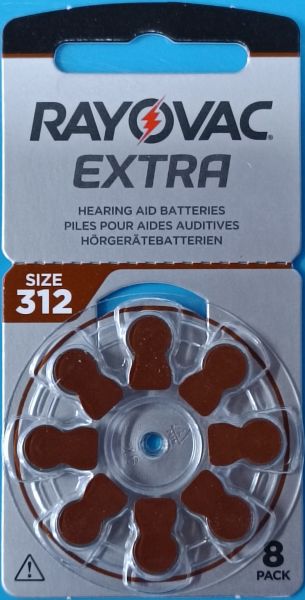 Rayovac HA312, V312A - (braun) - 8 Stück