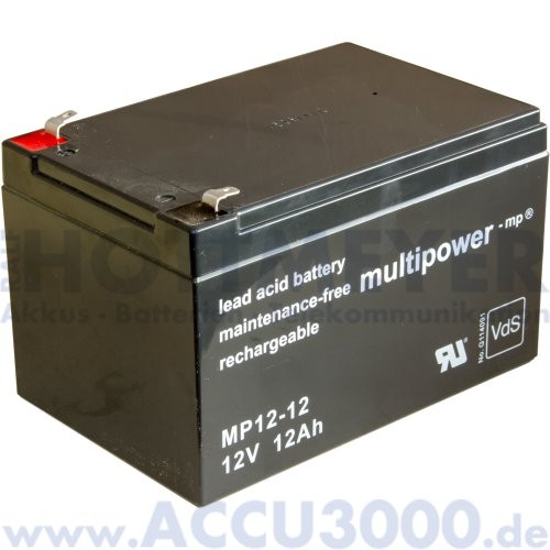 12V, 12.0Ah (C20), Multipower MP12-12