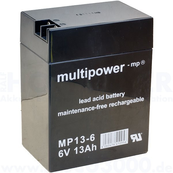 6V, 13.0Ah (C20), Multipower MP13-6