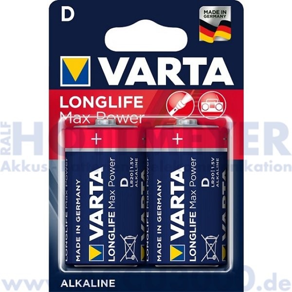 Varta LONGLIFE Max-Power Mono D - LR20 - 1.5V, 2er Pack