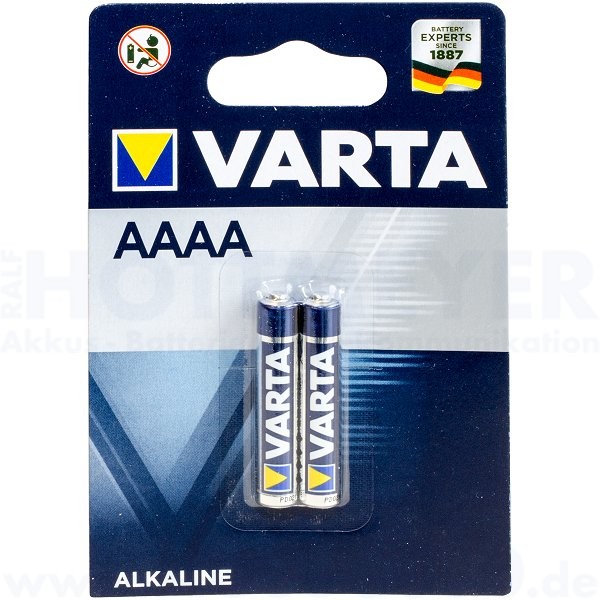 Varta Alkaline AAAA, LR61 - 1.5V, 2er Blister