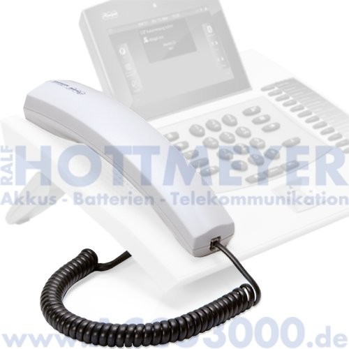 Auerswald COMfortel Hörer, lichtgrau (weiß) - inkl. Hörer-Spiralkabel